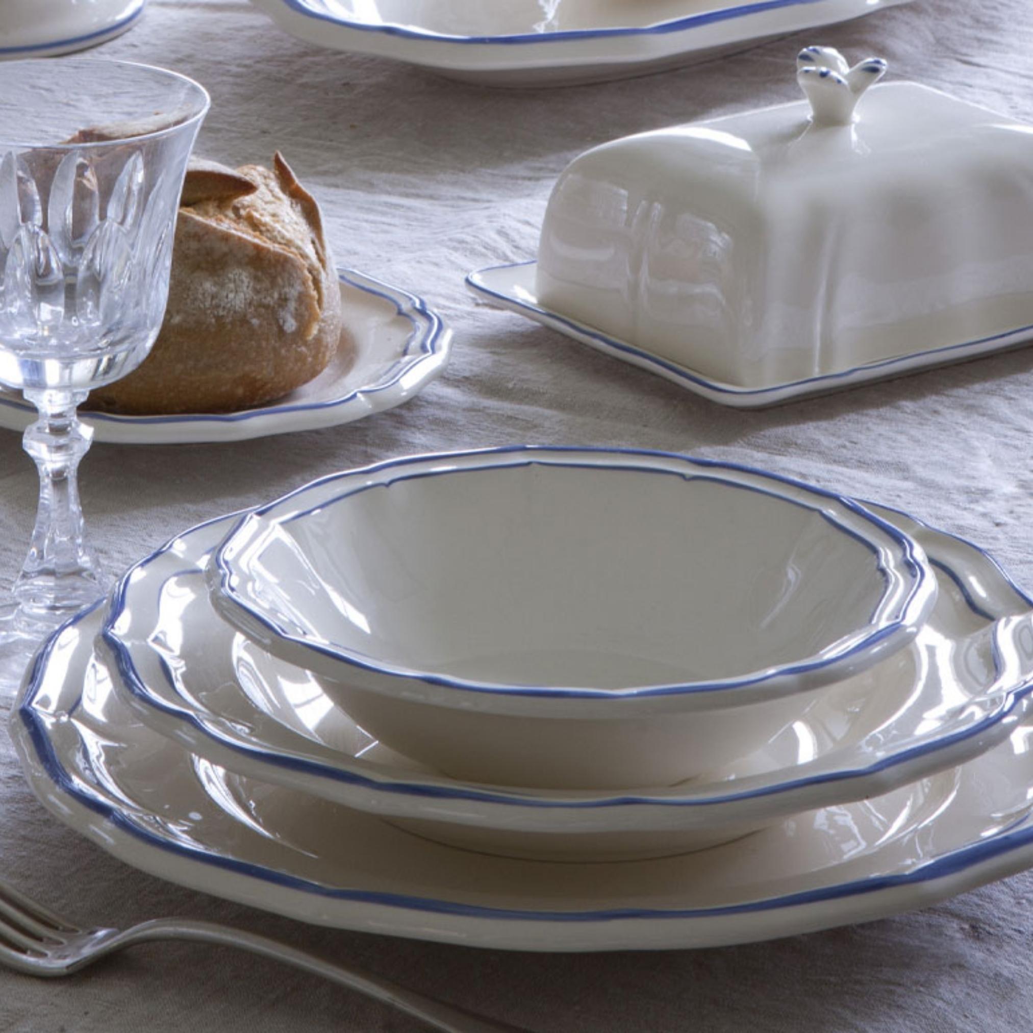 ジアンGien フィレ デザートプレート23㎝ ブルー | Milfelice