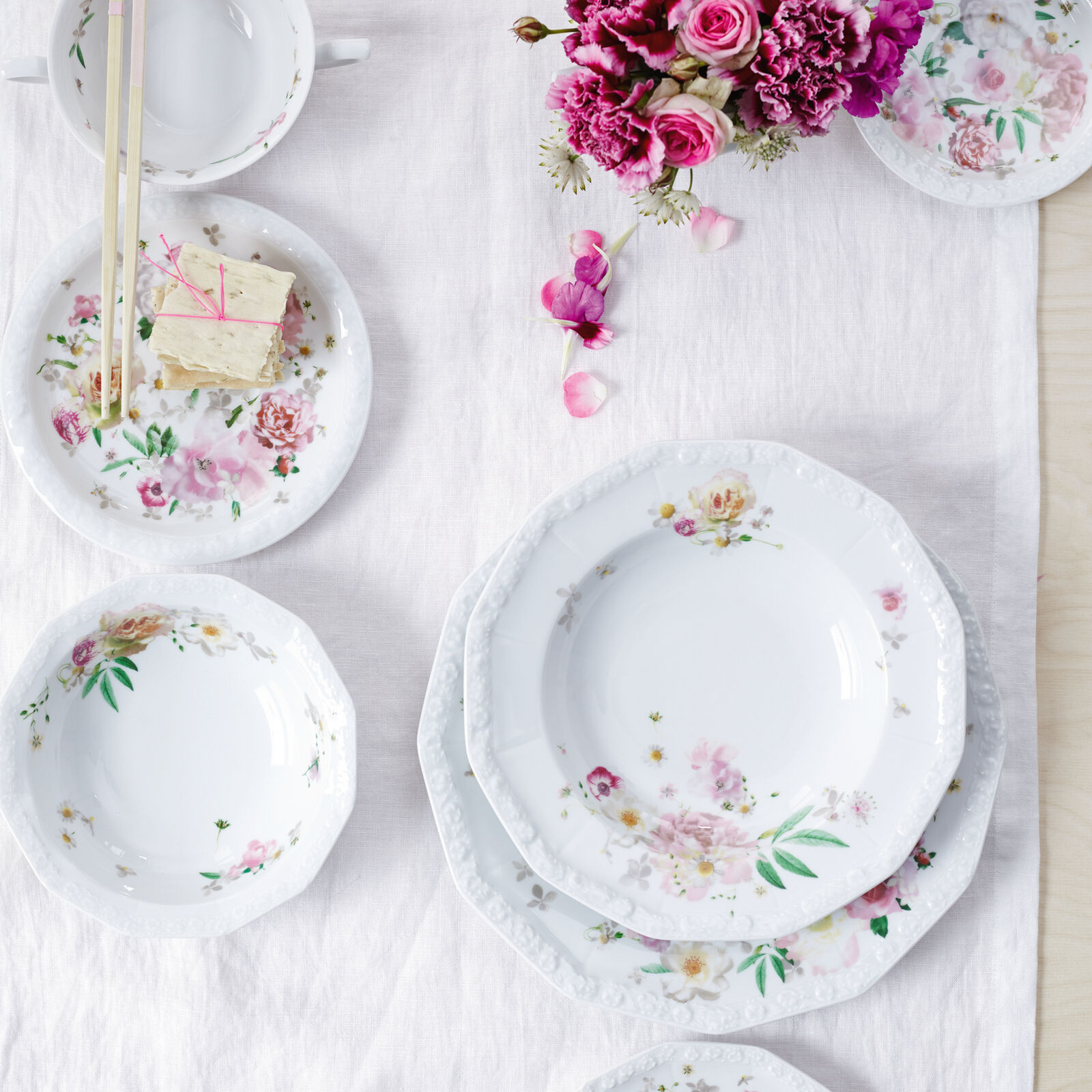 Rosenthal, Maria Pink Rose, Cake platter - MDMAISON