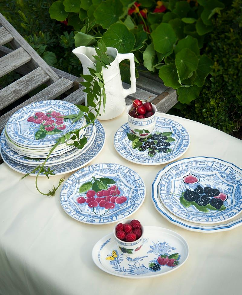GIEN ディナープレートOiseauDepareillees 2枚セット GIEN Oiseaux de Paradis Salad Plate - Yvonne Estelle's