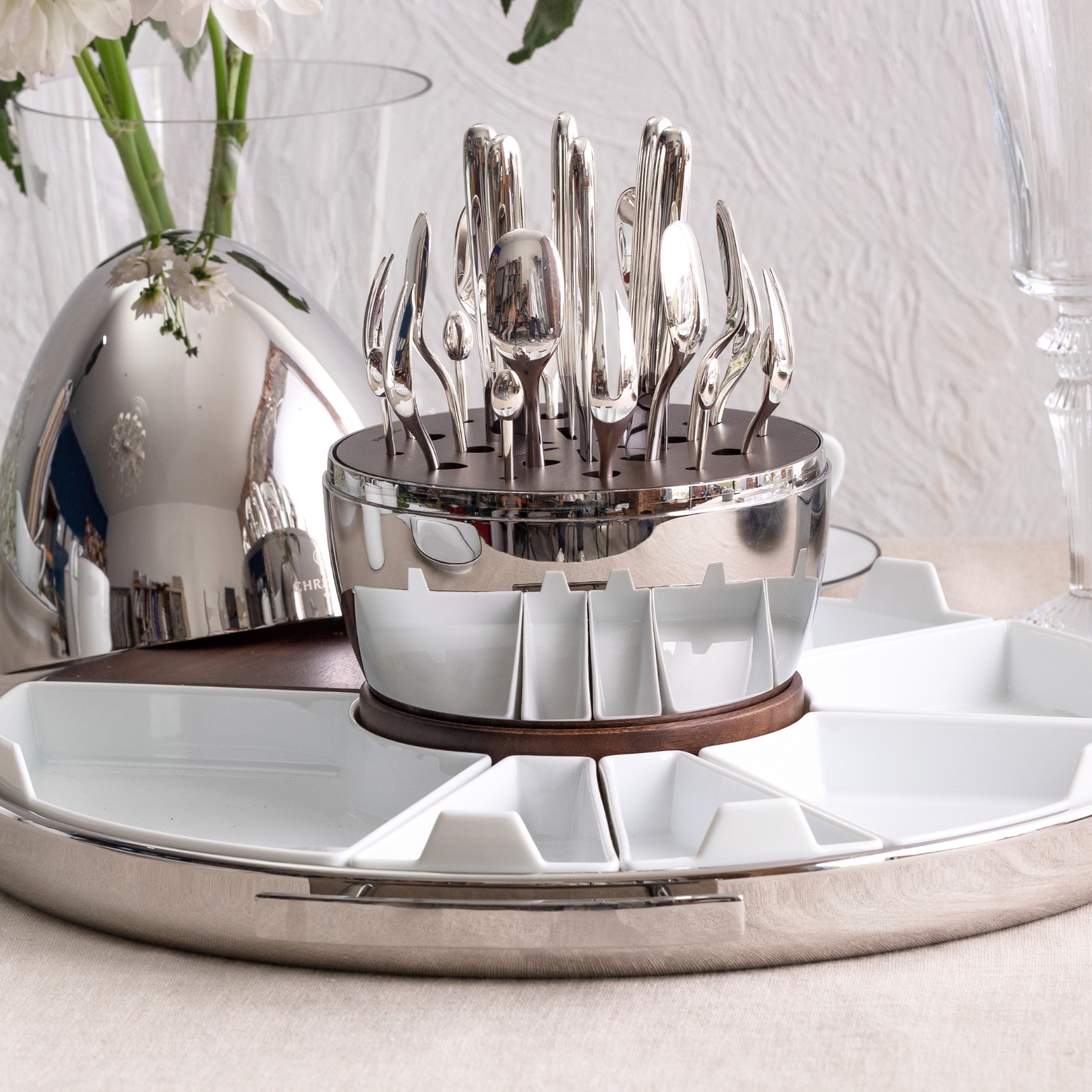 Christofle, Mood, MOOD PARTY Round Tray - MDMAISON