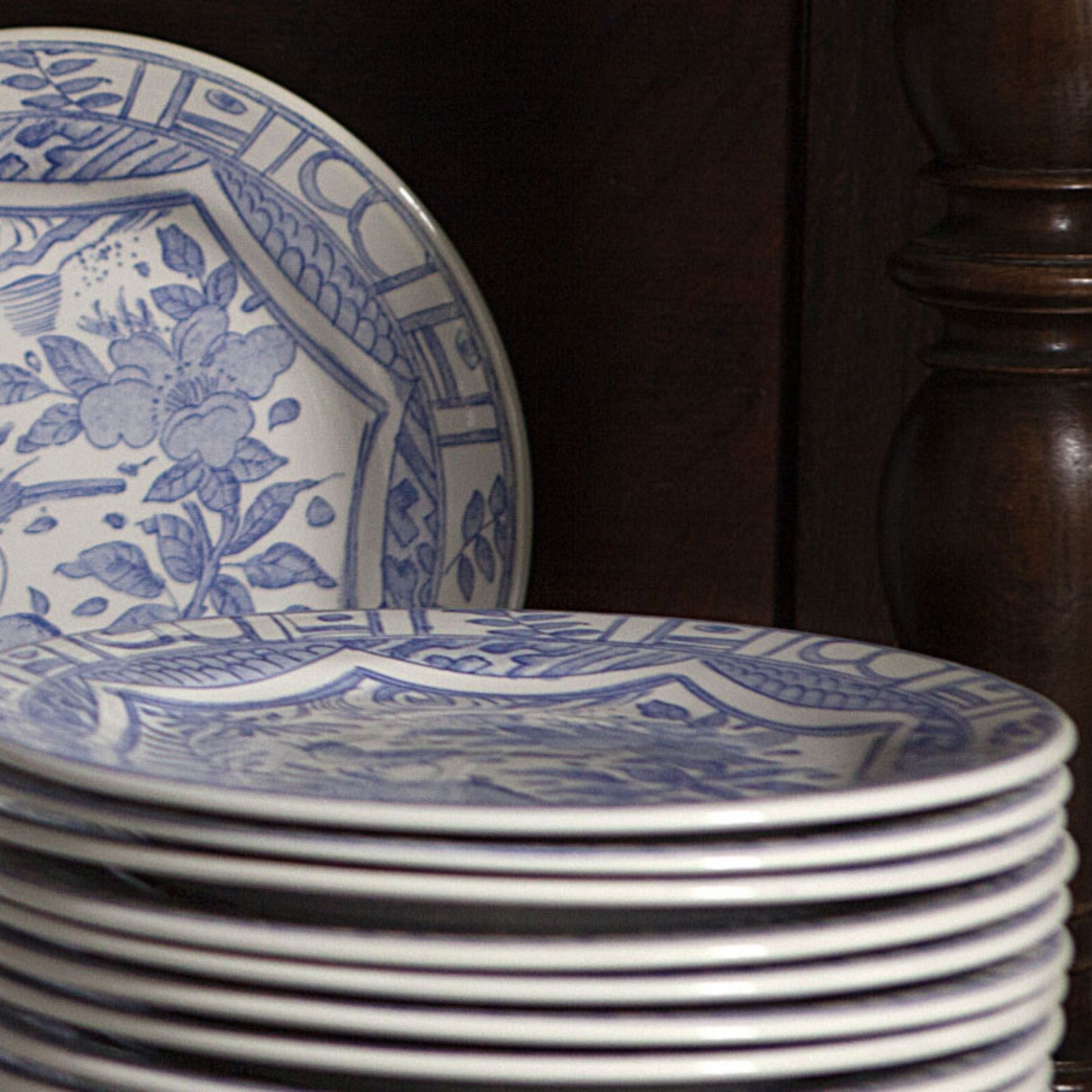 Gien, Oiseau Bleu, Dessert plates, set of 4 - MDMAISON