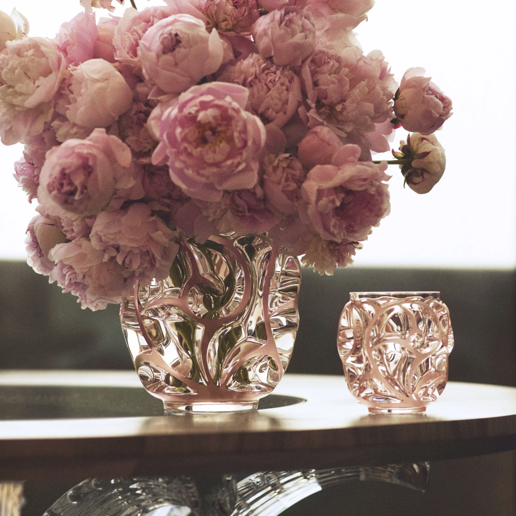 Lalique, Tourbillons vases, Vase, pink luster - MDMAISON