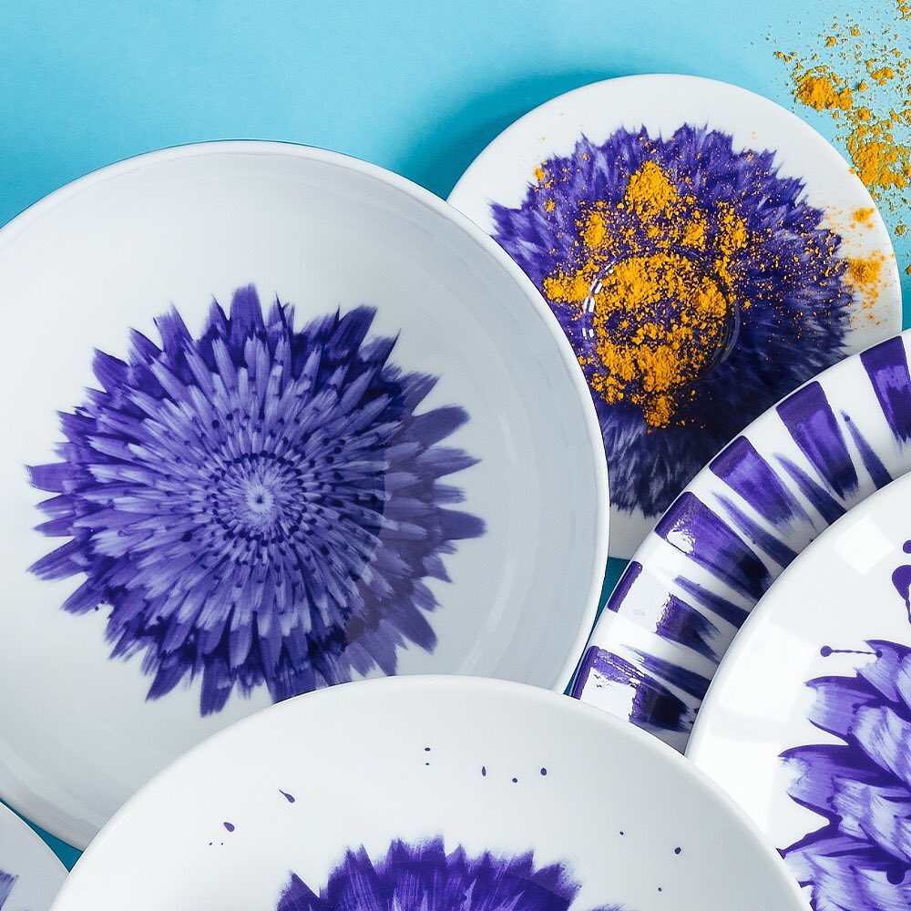 Bernardaud, In bloom, Set of 6 coupe dessert plates - MDMAISON