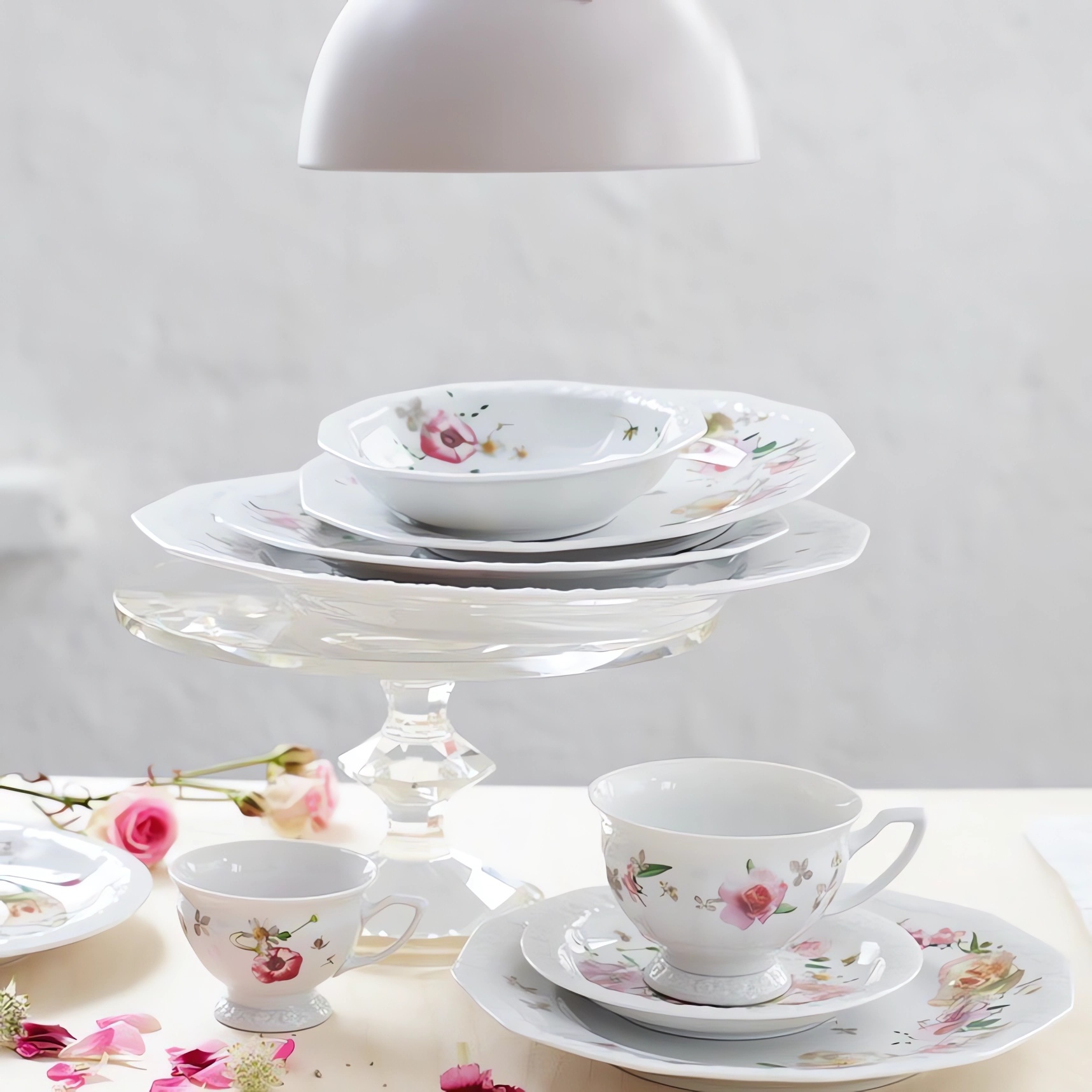 Rosenthal, Maria Pink Rose, Cake platter - MDMAISON