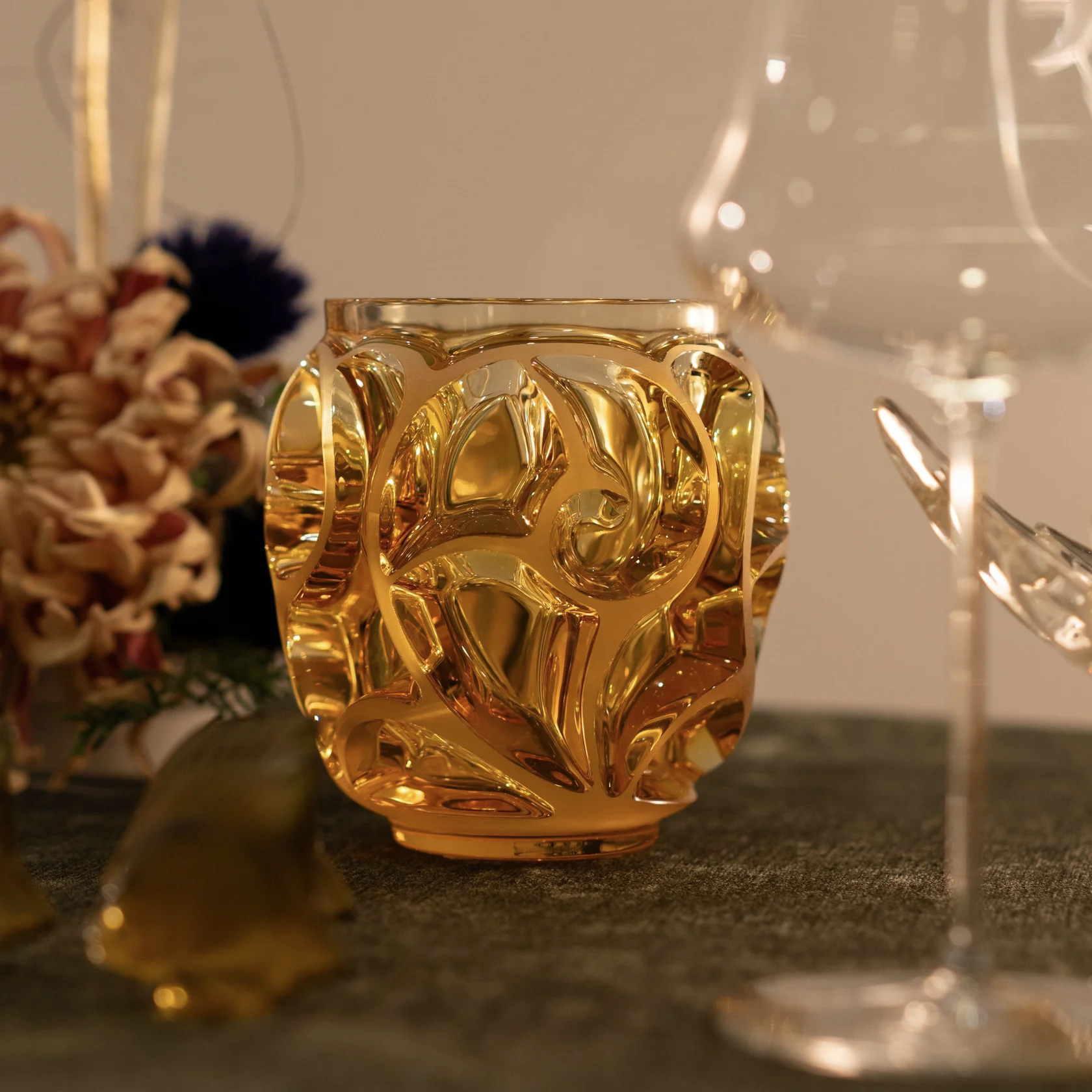 Lalique, Tourbillons vases, Vase, pink luster - MDMAISON
