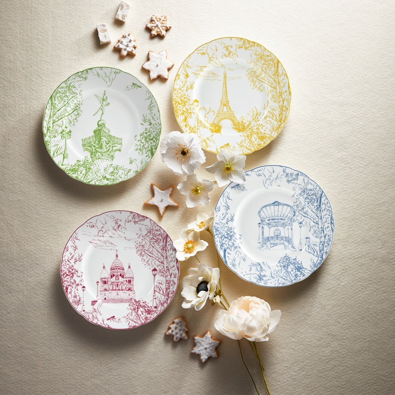 Bernardaud, Tout Paris, Set of 6 dinner plates - MDMAISON